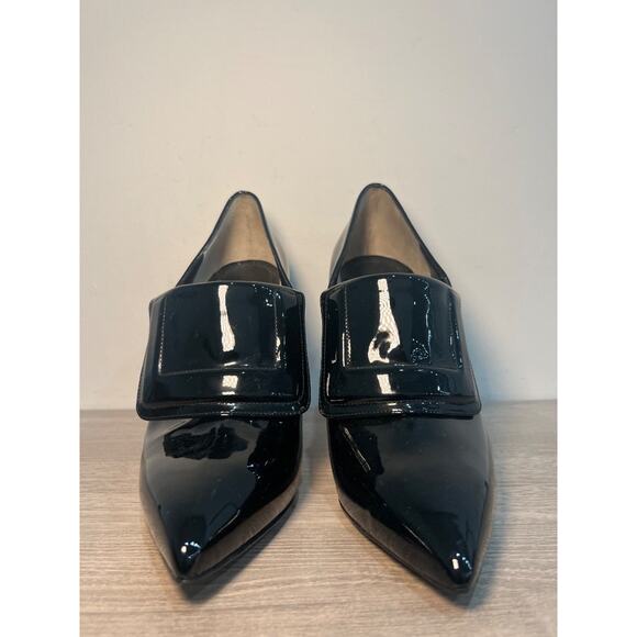 Fendi Patent Leather Diamond Heel Pointed Toe Ankle Booties Black Womens EU 41.5 - Picture 4 of 7